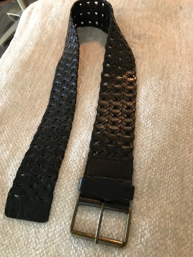 Motiv56 Ledergürtel Größe Medium 40 x 3 Zoll geflochten braun & schwarz Made in Morocco - Bild 3 von 11