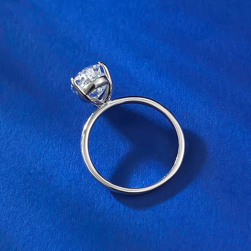 1-4ct Pear Cut Moissanite Engagement Ring Solitaire Band Plated 18k White Gold - Picture 5 of 15