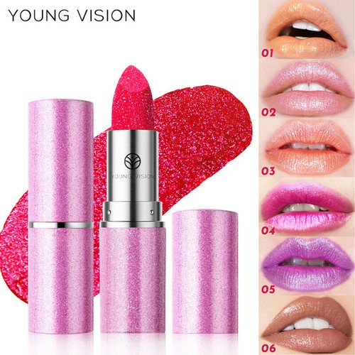 6-Color Chameleon Glitter Lipstick - Multi-Purpose Pearlescent Makeup - Picture 2 of 22