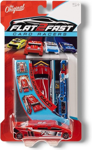 Red 72 Card Racer - Portable Pocket-Sized Racecar Toy for Kids 5+, No Batteries! - Picture 3 of 9
