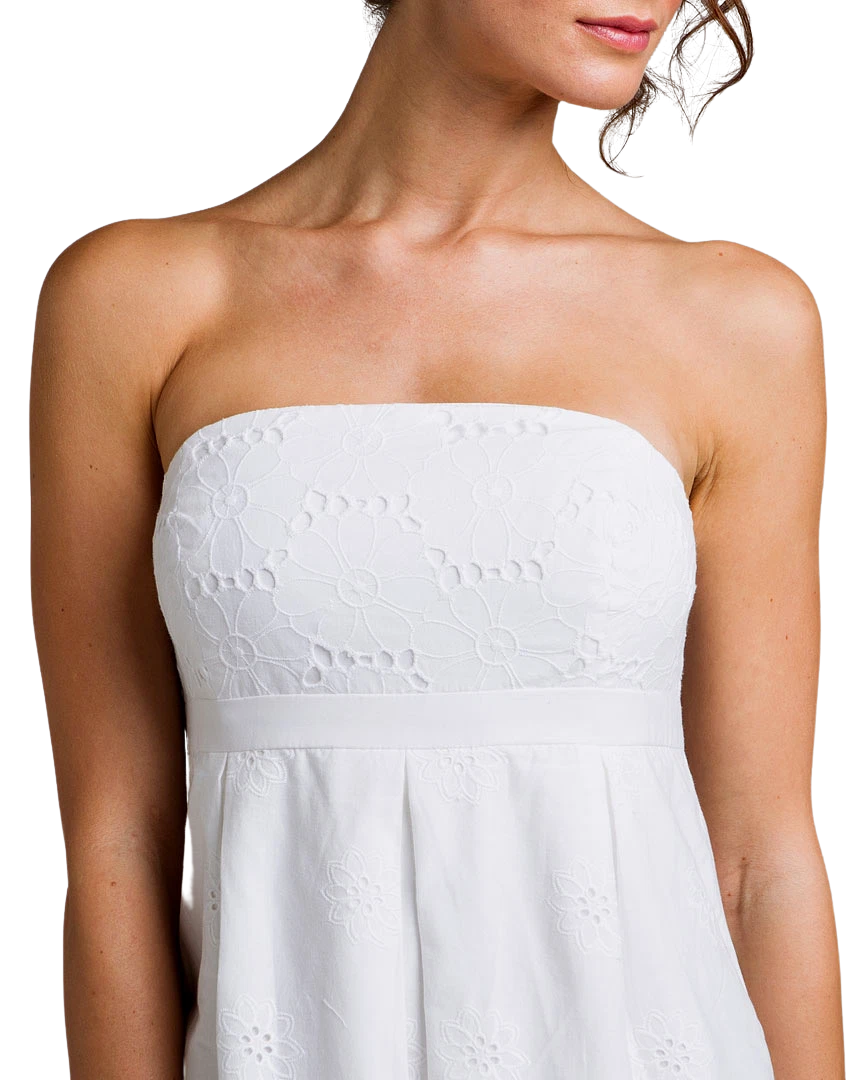 Lilly pulitzer white strapless dress sale