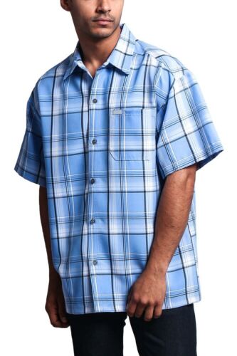 Men's USA Western Casual Checkered Plaid Short Sleeve Button Up Shirt S~8X Y1000 - Picture 21 of 106