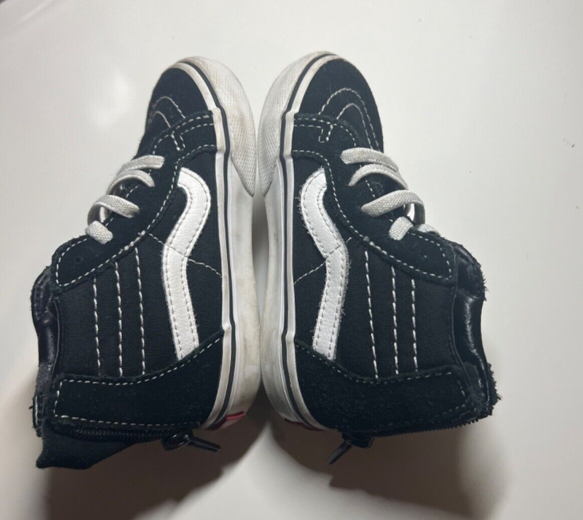Vans Sneaker Toddler Black White SK8 Hi-Zip Kids Children