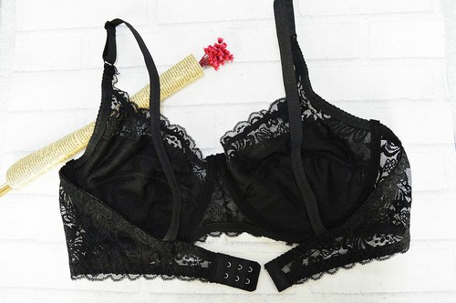 Fashion Ultra-thin Lace Fine Embroidery Deep V Push up Bra Plus Size 32-44 D E F - Picture 16 of 47