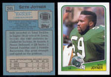  1988 Topps SETH JOYNER Philadelphia Eagles Rookie Card