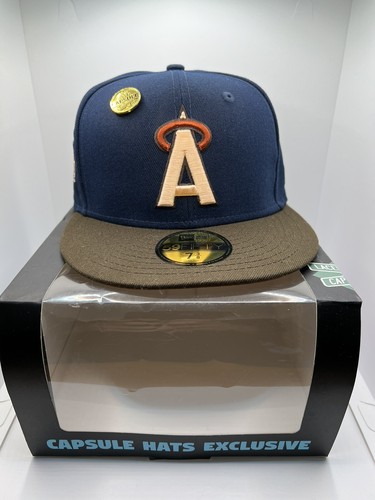 Capsule Hats x New Era Exclusive Anaheim Angels Navy Nitro Size 7 3/8 - Picture 3 of 5