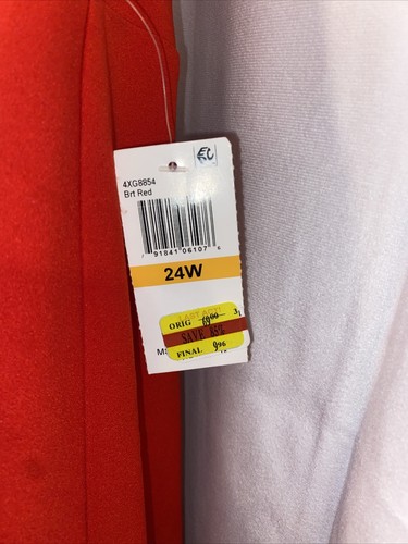 B. Darlin 24W NWT Plus Scalloped Off-The-Shoulder Mini Dress Style Size Red - Picture 4 of 12