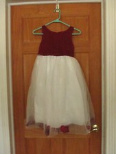 Flower Girl Dress Princess Long Girls Pageant Wedding Birthday Ball Gown Size 6
