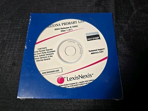 Arizona Lexis Nexis Primary Law On Disc CD User Guide LexisNexis AZ 2001 2002 - 第 4/10 張圖片