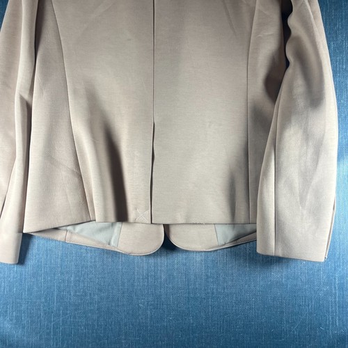 Ann Taylor Women Blazer Jacket Size 12T Beige Formal Single Breasted Notch Lapel - Picture 6 of 11