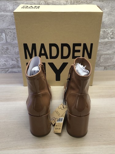 Madden NYC Bootie mit seitlichem Reißverschluss und Absatz | Größe 7,5 | karamellfarben neu im Karton - Bild 5 von 8
