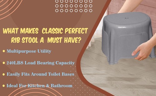 Bath Stool With Leakage Hole Non Slip Comfortable Seating Portable Shower Chairs - Picture 14 of 18