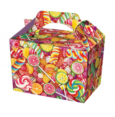 12 x Childrens Kids Party Lunch Boxes Colour Birthday Wedding Meal Food Loot Bag - Picture 26 of 37