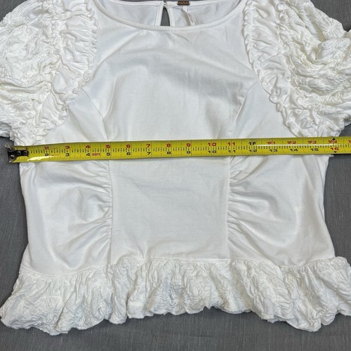 Free People Oliva Top Optic White Sz L NWT - Picture 8 of 12