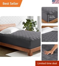 Cooling Twin Quilted Mattress Pad - Machine Washable - Fits Deep Mattresses