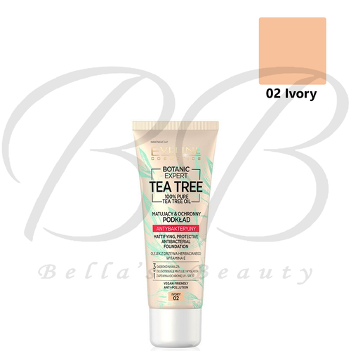 EVELINE Botanic Expert Tea Tree Antibacterial Foundation 30ml *CHOOSE SHADE* - Picture 3 of 6