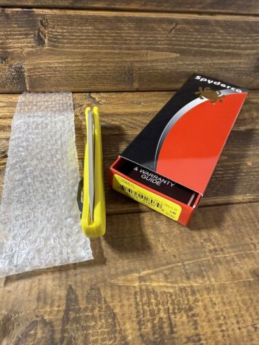 Spyderco Stretch 2 XL Salt Knife C258PYL H-2 Steel Blade Lightweight CC #014V - Picture 3 of 3