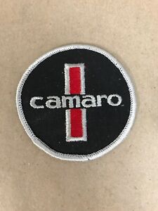 Vtg-Chevrolet-Camaro-Embroidered-Sew-On-Patch-3-Auto-Racing-Badge-SS-Hot-Rod