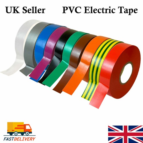 PVC Electrical Insulation Tape Coloured Insulating 19mm x 10m 20m 25m 33m - Picture 4 of 20