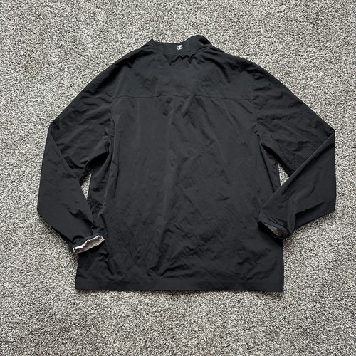 Izod Golf Jacket Mens Large Full Zip Stretch Long Sleeve Pockets Size L Black - Picture 2 of 9