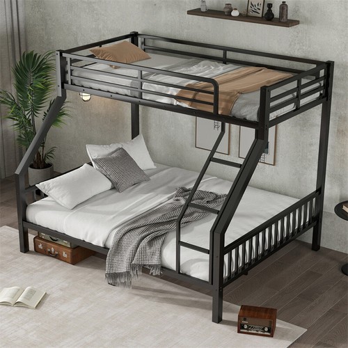 Metal Twin XL over Queen Bunk Bed for Teens and Adults,Space-Saving/Noise Reduce - Picture 12 of 13