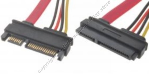 19"inch SATA+POWER Extension Male~Female Cable/Cord/Wire {7pin+15pin $SH DISC - Picture 1 of 1