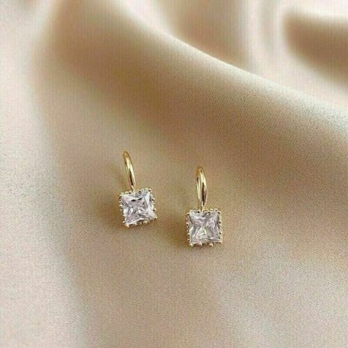 1.50Ct Certified Lab Grown Diamond Drop Dangle Earring Solid 14K Yellow Gold - Picture 4 of 12