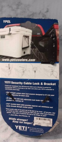 YETI Coolers Security Cable Lock and Bracket New With Keys - Picture 2 of 9