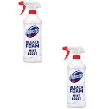 2 x 450ml Domestos Bleach Foam Toilet & Bathroom Cleaner Spray - Mint Boost 12.17 per litre