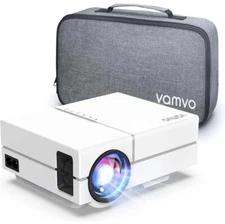 Vamvo L4500 White Portable HDMI LED Superior Home Theater Projector
