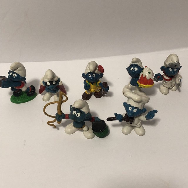 smurfs figures vintage 19781980 7 Rare Figures eBay