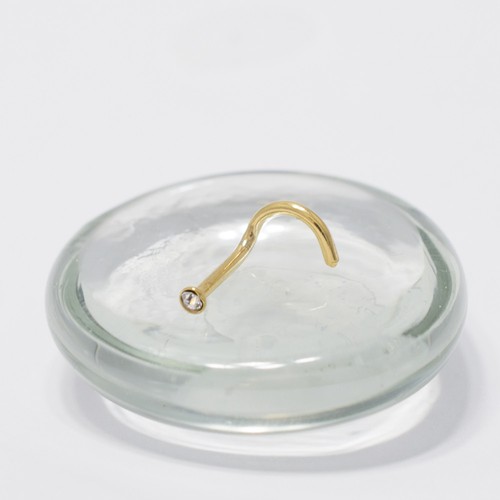 20 g 18 g Nasenschraubring Gold IP Chirurgenstahl Stecker 1,8 mm klar CZ Edelstein Schmuck - Bild 4 von 14