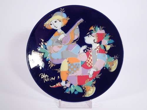 ROSENTHAL Rare Prototype Assiette Série Nuits Musique Orientales Bjorn Wiinb - Picture 1 of 2