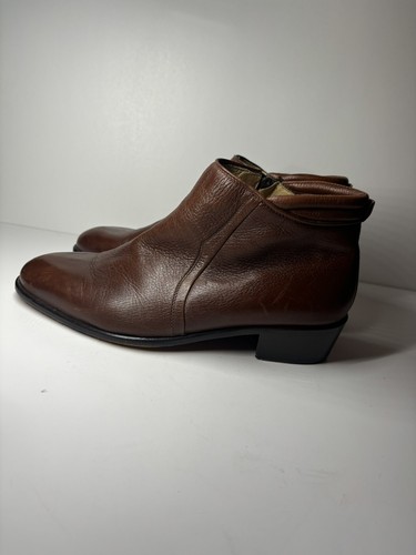 Daniele Ferradini Men’s 10.5 W (wide) Brown Italian Ankle Boots - Picture 6 of 18