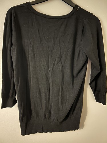 Wallis Ladies Black V Neck Jumper Size UK 12 - Picture 3 of 3
