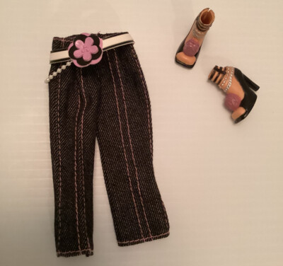 My Scene Doll BARBIE LEVI S SHOPPING SPREE Denim Jeans- Belt - Shoes Accessories
