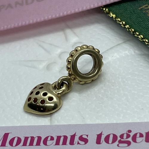 Pandora Heart 14K Gold & Diamond Charm 750809D Rare Charm - Picture 7 of 8