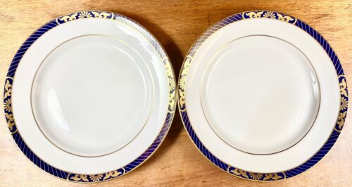 4x Spode Fine Bone China Salad Plate: 2x ENVOY & 2x MARBLE ARCH BLACK 8" _VGC - Picture 2 of 12