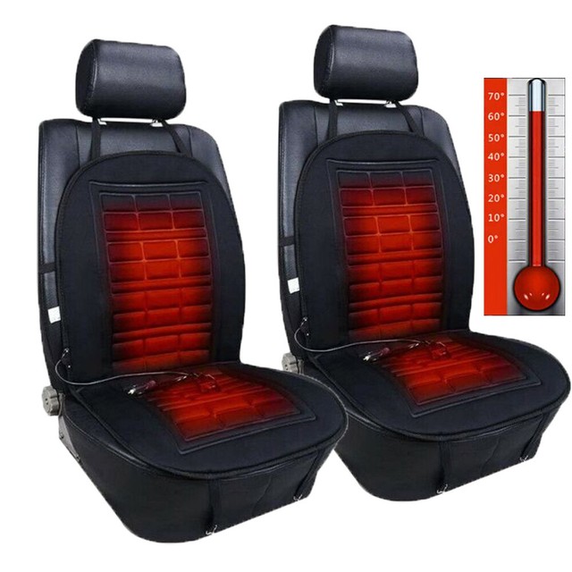 2pcs Car Auto Front Seat Hot Heated Pad Cushion Warmer Protectors Cover Black Uk For - Electric Car Seat Heater