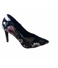 CHRISTIAN SIRIANO Black Floral Pointed Toe High Heel Pump Shoes Size 8 NEW — photo 1