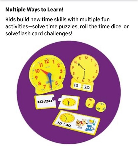 Learning Resources Kids Time Activity Set 41 Pieces, Ages 5+ Clock Learning Set - Picture 9 of 13