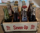 Vintage Miniature 7-up Wooden Tray RC Cola, Pepsi, Fanta, Coca Cola, Crush Rare