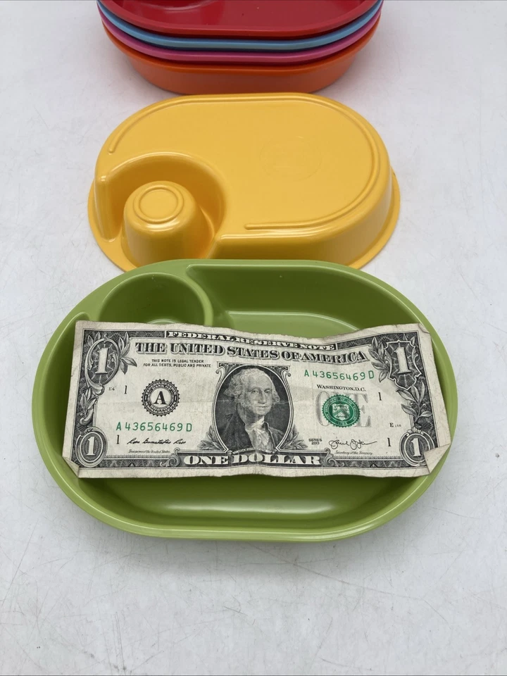 SET 6 Spectra Multicolor Plastic Trays 5”x7”x1.25” Party Snack Chip Veggie Dip - Image 3 of 4