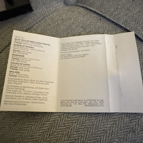 Styx - Pieces Of Eight - 1978 A&M Records CS-4724 Cassette Tape - Picture 7 of 8