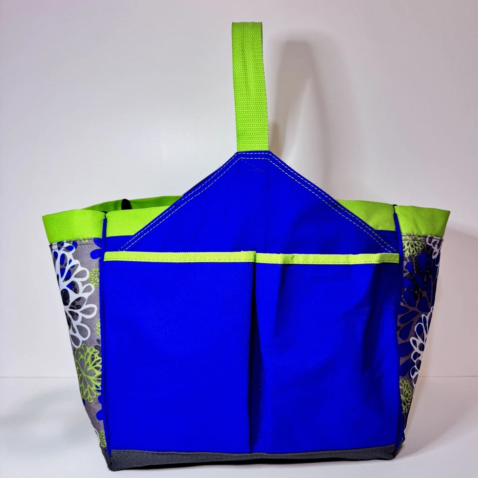 Bolso de Mano Pampered Chef #1249 Impermeable Jardín Utilitario Azul y Verde Lima Foto 2 de 4