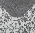 Laura Ashley Amberly Black Floral Toile King Quilt