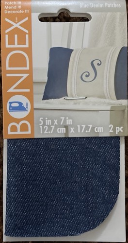 Bondex By Simplicity Iron On Blue Denim Patches. 5” X 7”. 2 Pieces New. - Picture 3 of 3