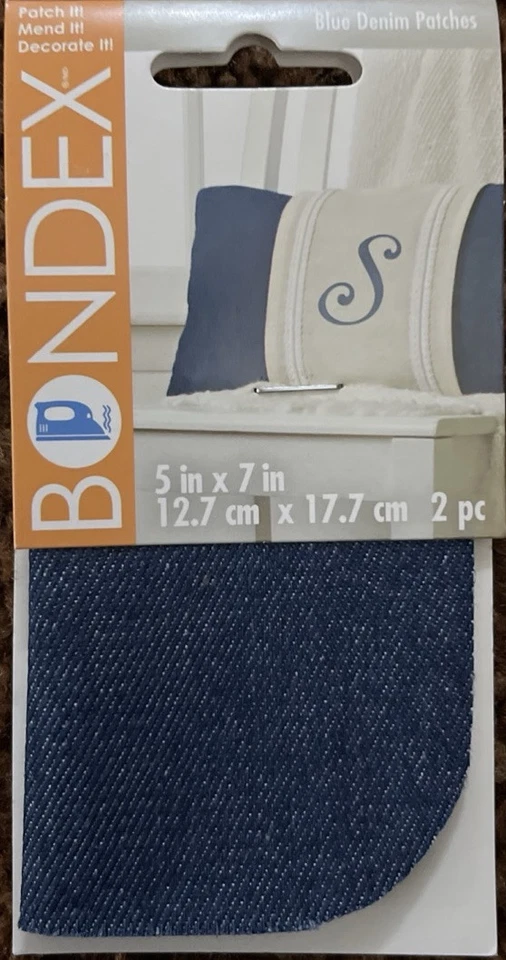 Bondex By Simplicity Iron On Blue Denim Patches.  5” X 7”. 2 Pieces New. - Image 3 of 3