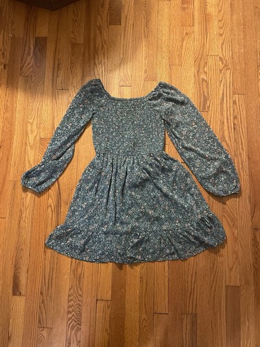 Art Class Langarmkleid Mädchen XL 14 blau geblümt, leicht gebraucht