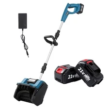 Cordless Snow Shovel, 12-Inch 4.0Ah Battery Powered Snow Thrower, 2 Battery 